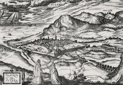 Miasto Pesaro, rycina Joris Hoefnagel (1542-1601) autorstwa Joris Hoefnagel