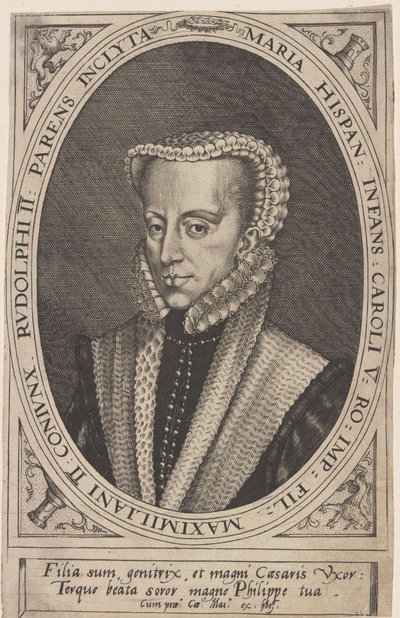 Georg Hoefnagel - Maria Austriacka, Święta Cesarzowa Rzymska autorstwa Joris Hoefnagel