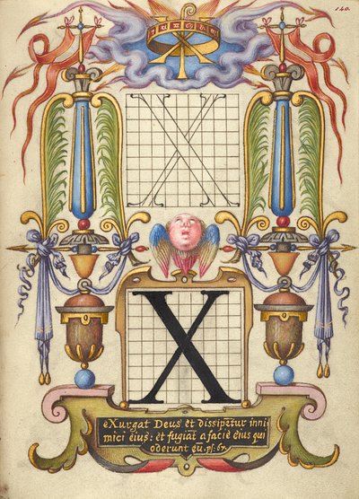 Anleitung zum Konstruieren des Buchstabens X autorstwa Joris Hoefnagel