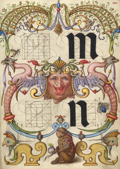Anleitung zum Konstruieren der Buchstaben m und n autorstwa Joris Hoefnagel