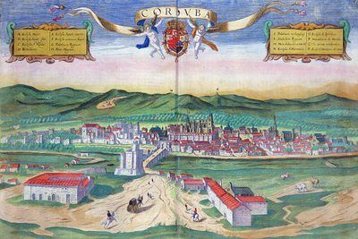 Mapa Kordoby z „Civitates Orbis Terrarum” Georga Brauna (1541-1622) i Fransa Hogenberga (1535-90) c.1572-1617 autorstwa Joris Hoefnagel