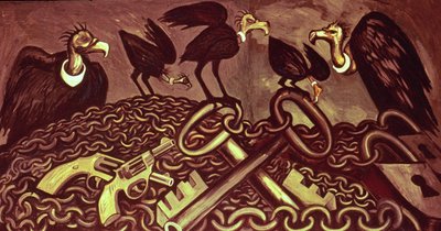 Panel dekoracyjny II, z Eposu o cywilizacji amerykańskiej autorstwa José Clemente Orozco