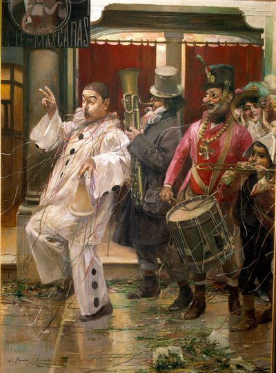 Karnawał w Sewilli, XIX wiek (obraz olejny) autorstwa José García Ramos