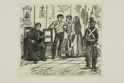 Corrido: Pokój Śmierci skazanego człowieka autorstwa José Guadalupe Posada