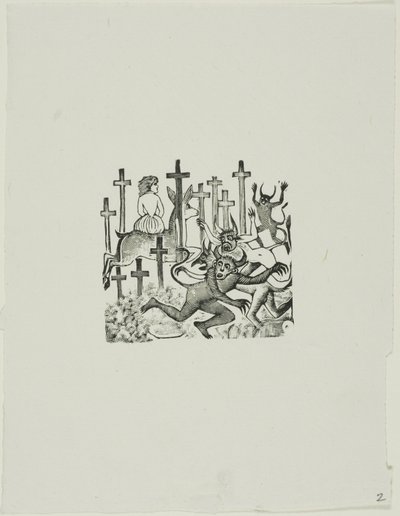 Diabły na cmentarzu autorstwa José Guadalupe Posada