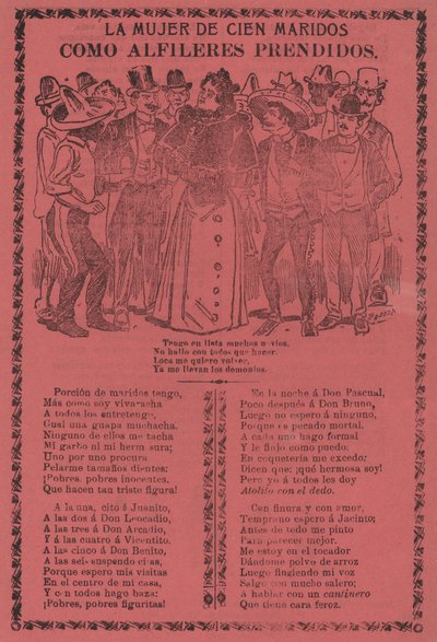 Kobieta stu mężów - jak szpilki na autorstwa José Guadalupe Posada