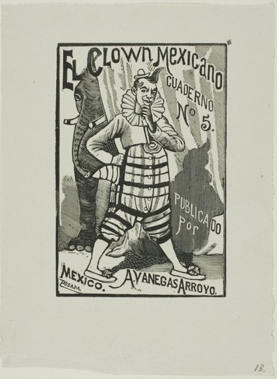 meksykański klaun, nie. 5 autorstwa José Guadalupe Posada