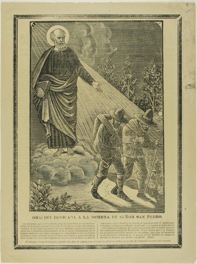 Modlitwa poświęcona cieniowi świętego Piotra autorstwa José Guadalupe Posada