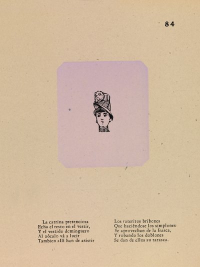 Pretensjonalna kokietka autorstwa José Guadalupe Posada