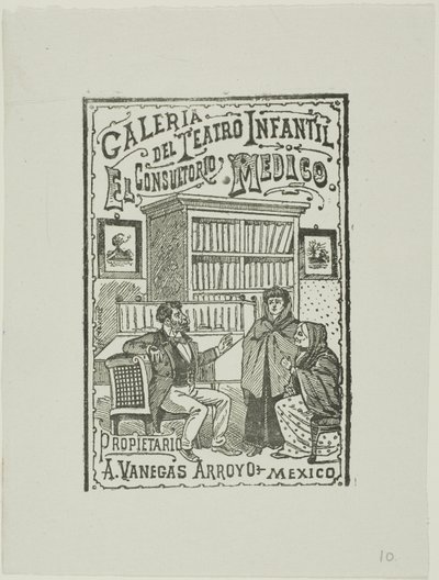 Gabinet lekarski autorstwa José Guadalupe Posada