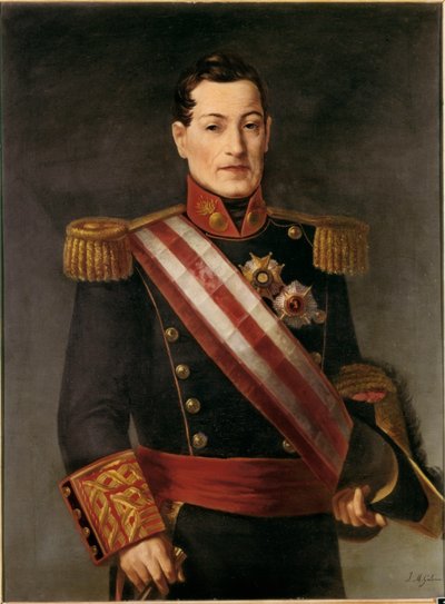 Portret Ildefonso Diez de Rivera, hrabiego Almodovara (1777-1846), hiszpańskiego wojskowego i polityka. Obraz Jose Marii GALVAN Y CANDELA (1837-1899) XIX wiek autorstwa José María Galván y Candela
