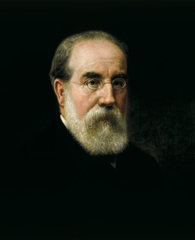Portret Francisco Pi i Margalla (1824-1901) hiszpańskiego męża stanu i pisarza (1824-1901) autorstwa José Sánchez Pescador