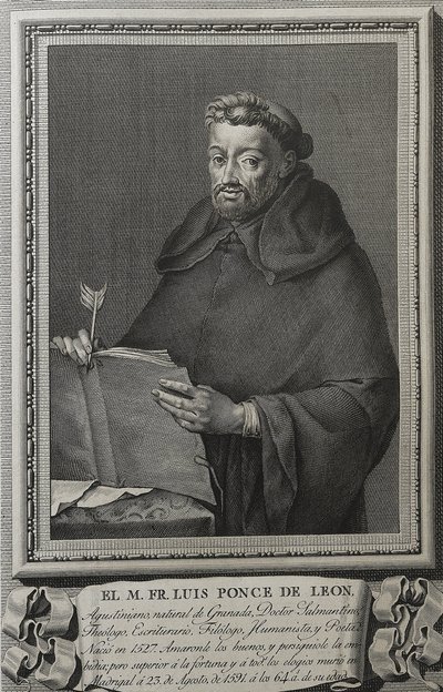 Barcelon, Juan (1739-1801). Portret Fray Luis de Leon. 1791. (36 x 23