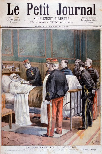 Francuski minister wojny wręczający odznaczenie wojskowe, 1894 autorstwa Jose Belon