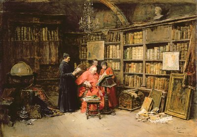 W gabinecie kardynała autorstwa Jose Benlliure y Gil