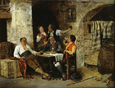 W Tawernie autorstwa Jose Benlliure y Gil