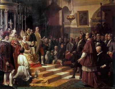„Przysięga Cortes de Cadiz w 1810 r.” Obraz Jose Casado de Alisal (1832-1886). 1863 autorstwa Jose Casado del Alisal