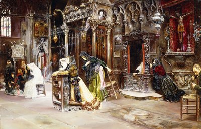 Spowiedź, 1893 autorstwa Jose Gallegos Arnosa