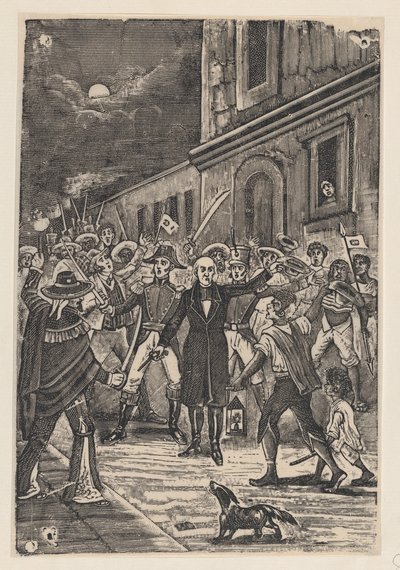 Grupa uzbrojonych mężczyzn wzywa do niepodległości autorstwa José Guadalupe Posada