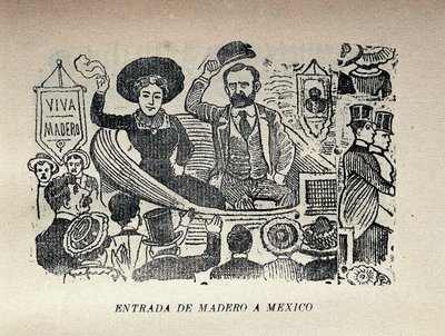 Wjazd Madero do Meksyku autorstwa José Guadalupe Posada