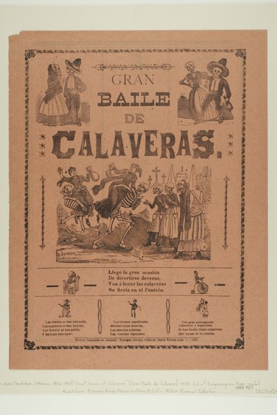 Großer Ball der Calaveras autorstwa José Guadalupe Posada