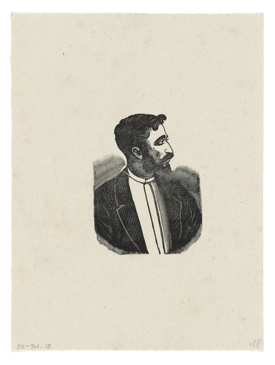 Portret, ok.1888-1913, druk 1942 (rycina) autorstwa José Guadalupe Posada