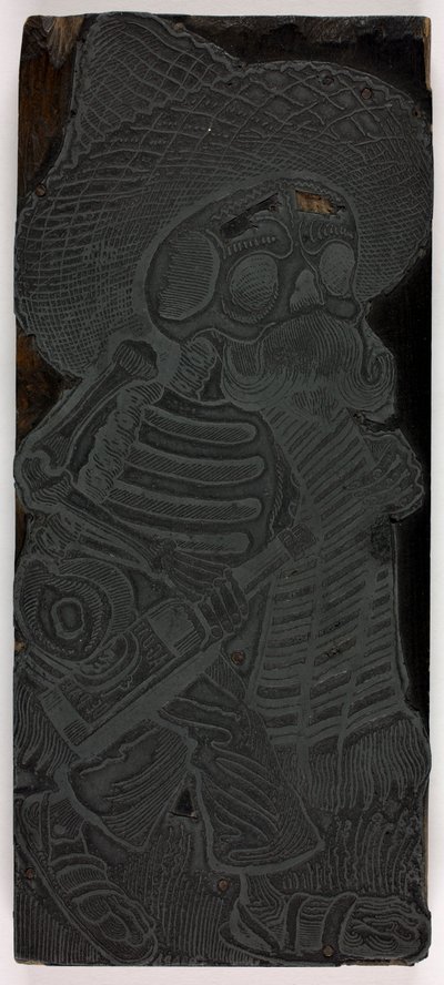 Klocek drukarski do Calavery mas, nr 2 autorstwa José Guadalupe Posada
