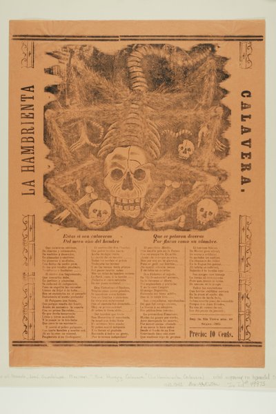 Die verhungernde Calavera autorstwa José Guadalupe Posada