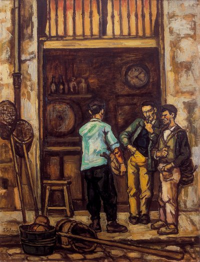 Tawerna Santander (Hiszpania) 1944-1945 (olej na płótnie) autorstwa Jose Gutierrez Solana