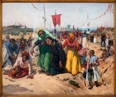 Obietnice; Obraz Jose Malhoa (1855-1933), olej na drewnie autorstwa José Malhoa