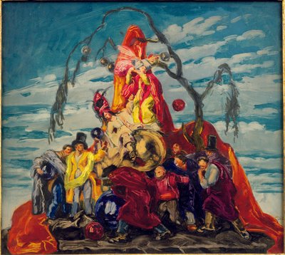 Studium przygotowawcze do gobelinu, ok. 1922-24 (olej na papierze położony na płycie) autorstwa Jose Maria Sert y Badia