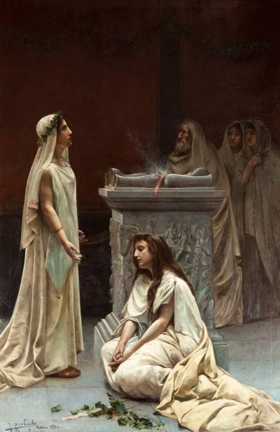 Sztuka akademicka: Vestals autorstwa Rico Cejudo, Jose (1864-1943) autorstwa Jose Rico y Cejudo