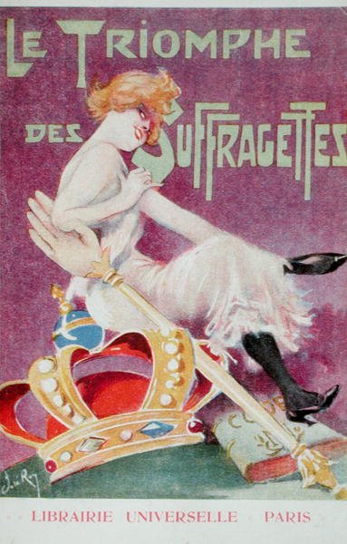 Okładka „Triumfu sufrażystek” Jacquesa Constanta autorstwa Jose Roy
