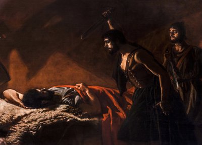 Malarstwo historyczne: Śmierć Wiriatusa (Viriate, Viriathe, vers 180-139 avant JC) par Villegas Cordero, Jose (1844-1921) autorstwa Jose Villegas Cordero