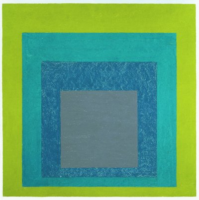 Hołd dla placu (olej na płycie pilśniowej) autorstwa Josef Albers