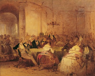 Scena towarzyska autorstwa Josef Danhauser