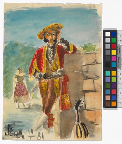 Kostümfiguren (Spanier?) autorstwa Josef Engelhart