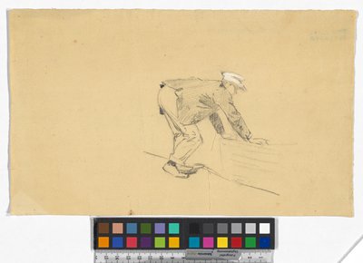 Studie eines Mannes mit Boot autorstwa Josef Engelhart