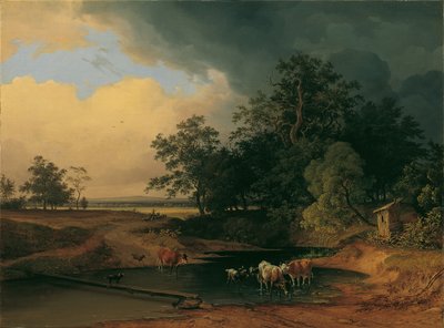 Au krajobraz w wieczornym nastroju autorstwa Josef Feid