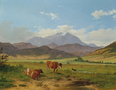 krajobraz ze śnieżną górą autorstwa Josef Feid