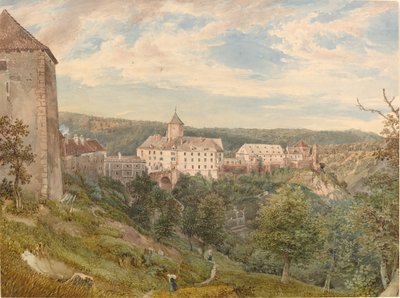 Zamek Eichhorn wieczorem autorstwa Josef Höger