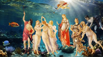 JJM-recreate_Botticelli-S_La Primavera_underwater autorstwa Josef Johann Michel
