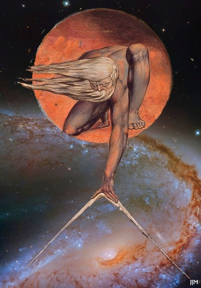JJM-recreate: Blake-W_The Ancient of Days+JWST autorstwa Josef Johann Michel