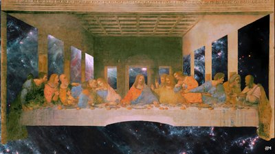 JJM-recreate: Leonardo da Vinci_Ostatnia Wieczerza+JWST autorstwa Josef Johann Michel