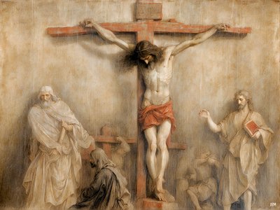 Jesus_on_the_cross_02 autorstwa Josef Johann Michel