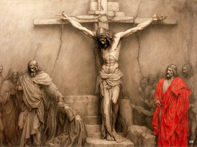 Jesus_on_the_cross_03 autorstwa Josef Johann Michel
