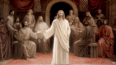 Jezus ukazuje się uczniom_01 autorstwa Josef Johann Michel