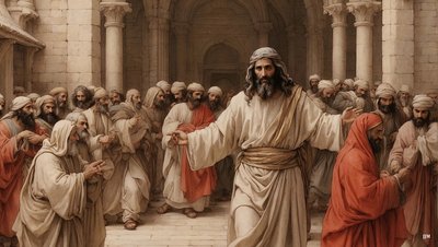 Jezus_wypędza kupców ze świątyni_03 autorstwa Josef Johann Michel