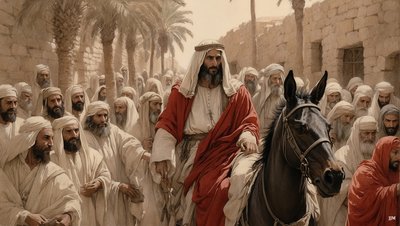 Jesus_enters_Jerusalem_02 autorstwa Josef Johann Michel