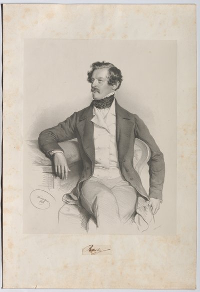 Alexander Freiherr von Bach (1813-1893), prawnik, polityk autorstwa Josef Kriehuber